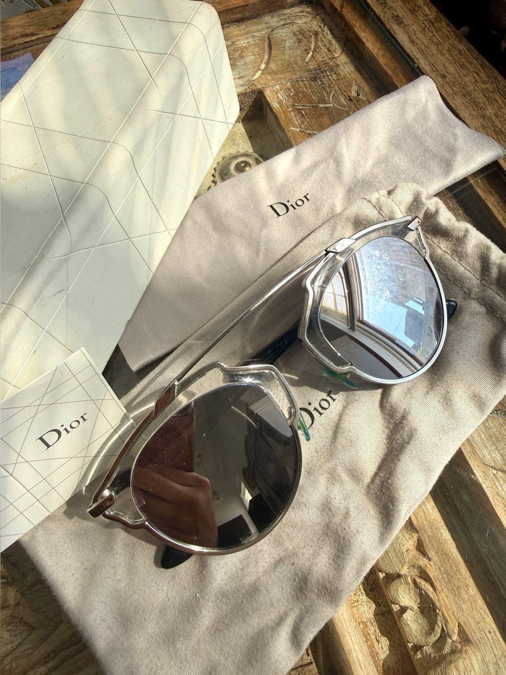 Authentic Dior So Real Mirrored Sunglasses Silver - Like New